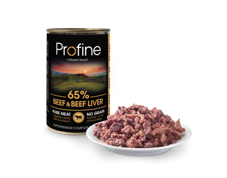 Ushqim për qen-Profine 65% Beef & Beef Liver 400 gr