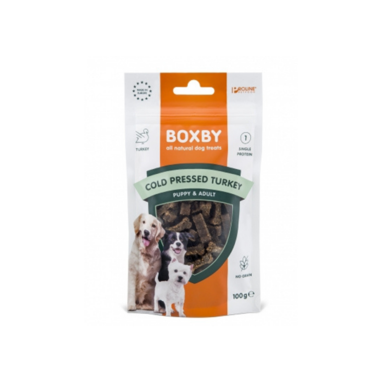 Snacks për qen-Boxby Cold Pressed Turkey Treat 100 gr