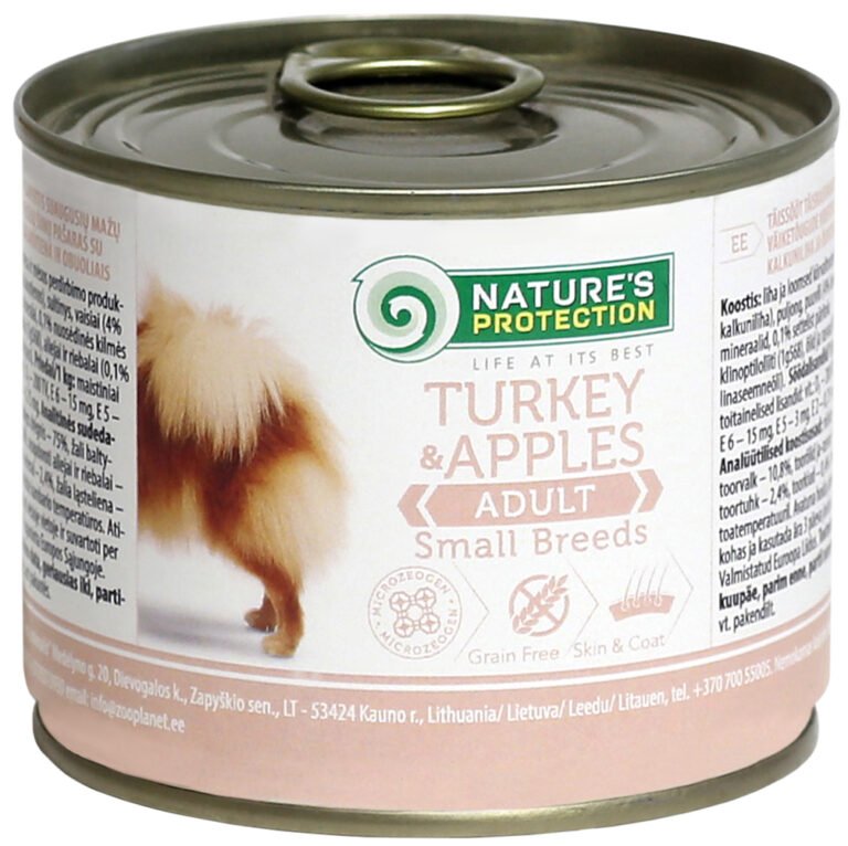Ushqim për qen të vegjël – Turkey/Apples Natures Protection 200 gr