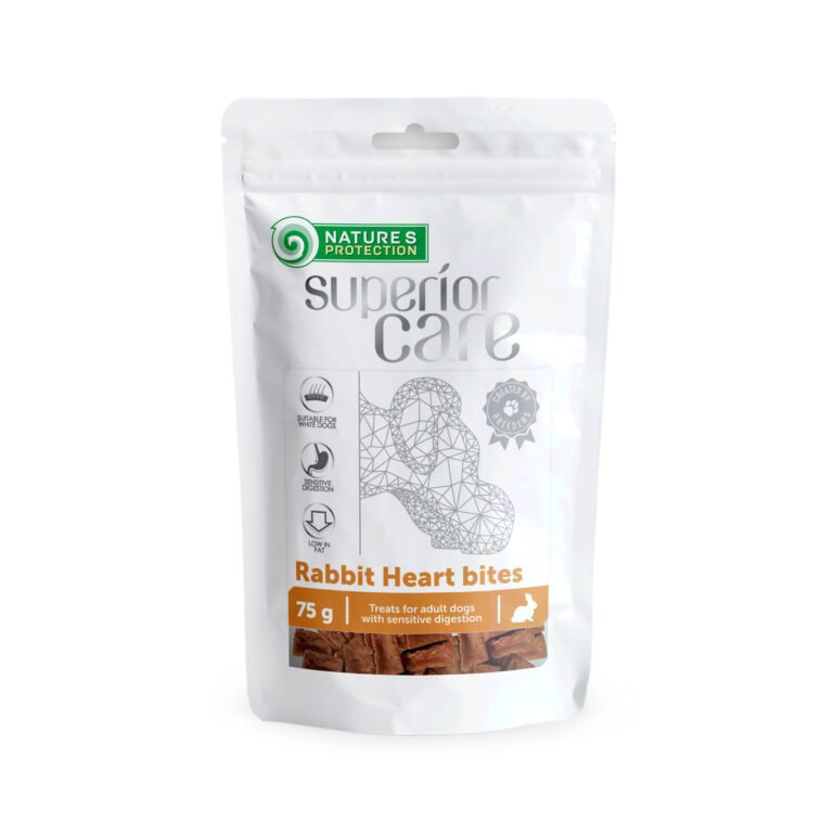 Snack për qen – Rabbit Heart Bites Nature’s Protection 75 gr