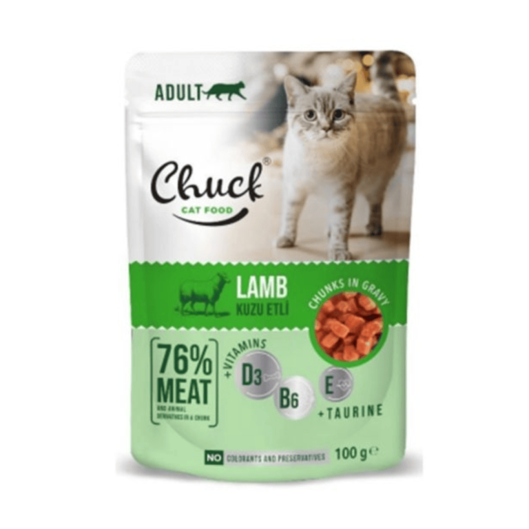 Chuck Pouch- Adult Cat- Lamb (100 gr)