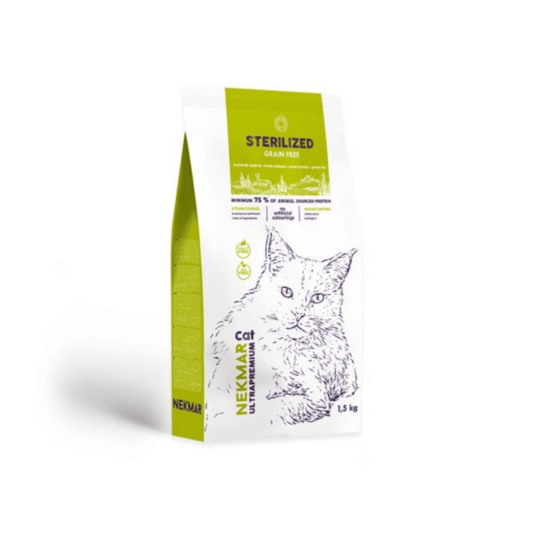 Ushqim për mace të sterilizuara – Nekmar (1.5 kg/ 10 kg)