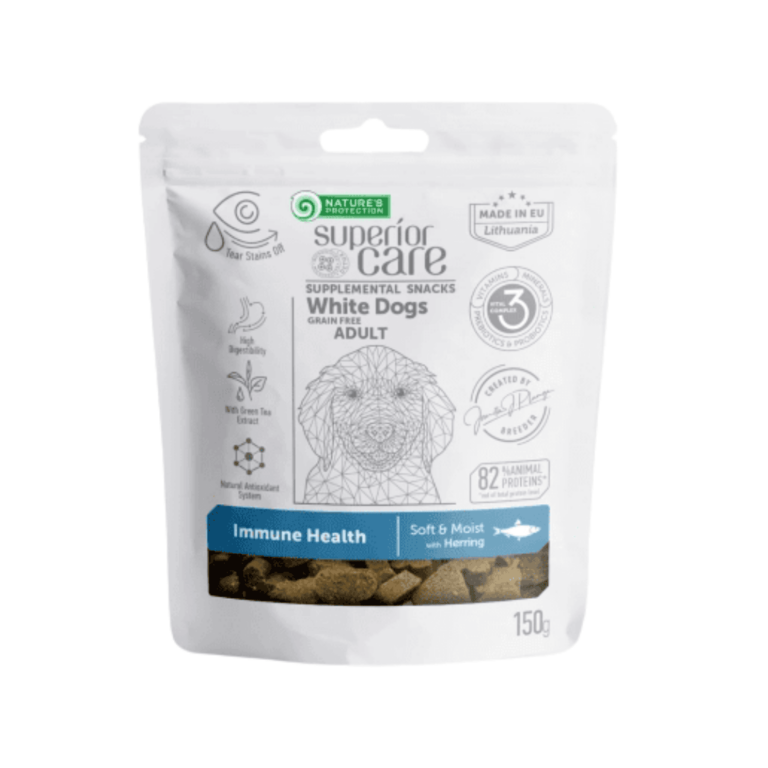 Snack me peshk për qen me gëzof të bardhë – Natures Protection (150 g)