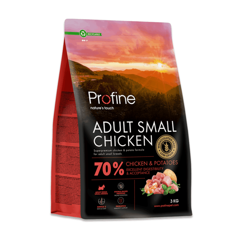Ushqim me mish pule për qentë e rritur të racave të vogla – Profine Adult Small Chicken (3 kg)