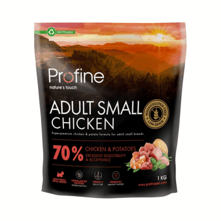 Ushqim me mish pule për qentë e rritur të racave të vogla – Profine Adult Small Chicken (1 kg)